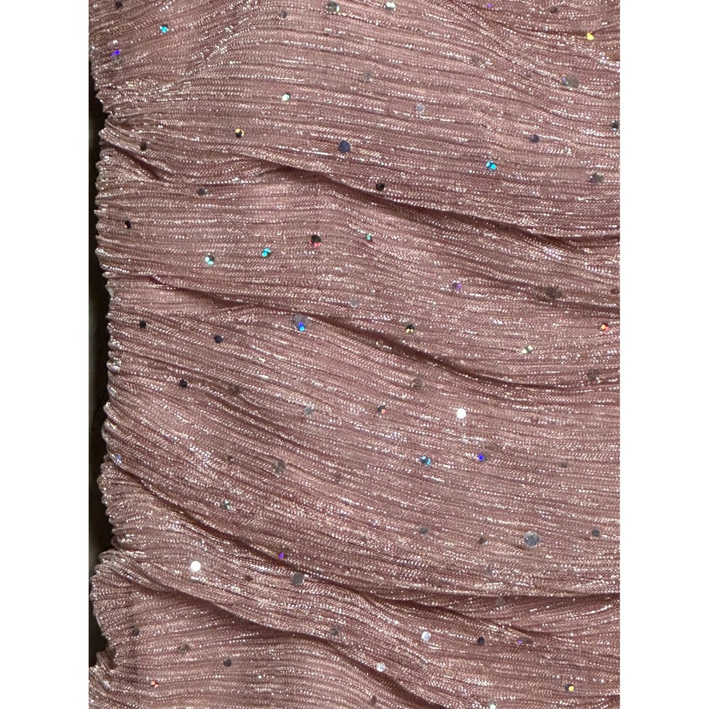 LULU'S Flirty Vibes Mauve Pink Sparkly Ruched Bodycon Mini Dress NWT Size‎ Med - Picture 16 of 16